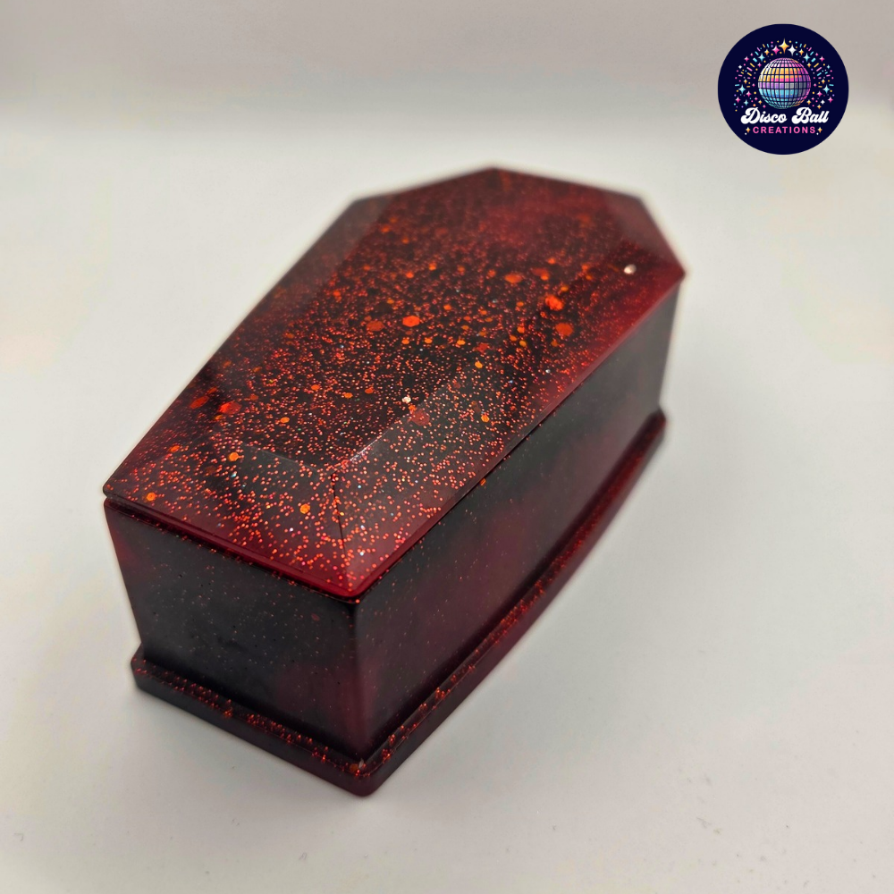 Mini Coffin Storage Box - Spooky Glitter Trinket Holder