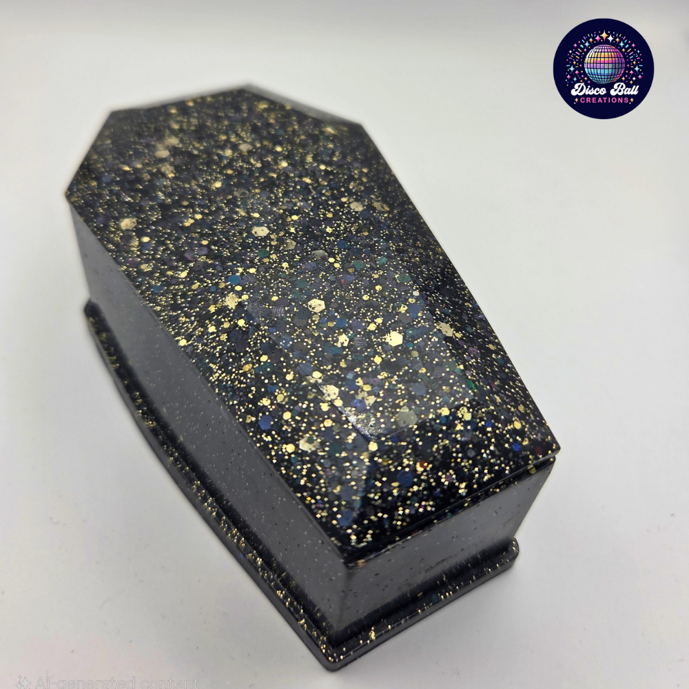 Mini Coffin Storage Box - Spooky Glitter Trinket Holder