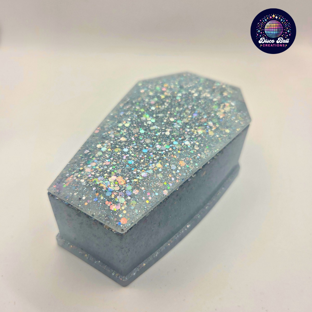 Mini Coffin Storage Box - Spooky Glitter Trinket Holder