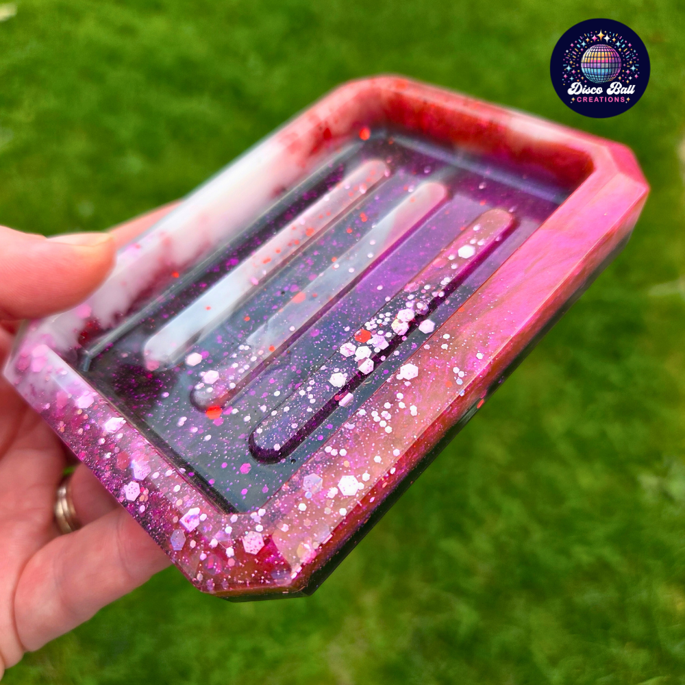Glitter Resin Soap Dish