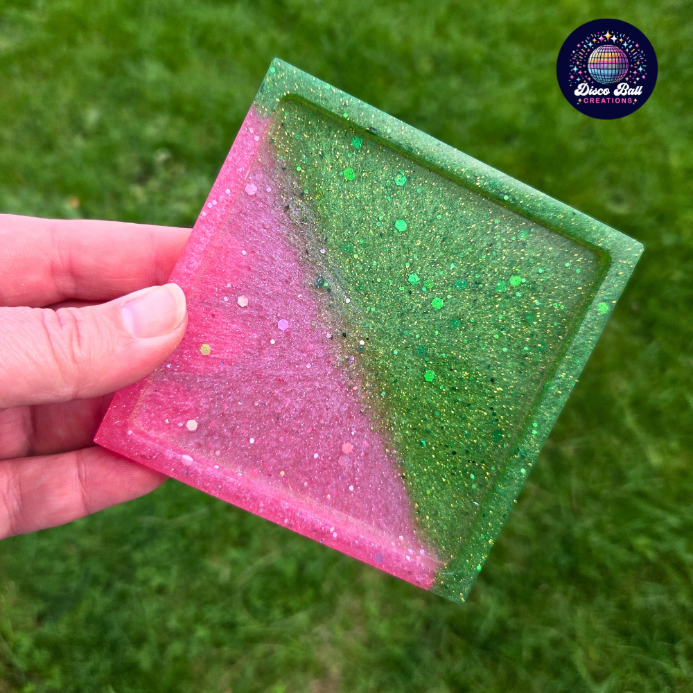 Square Glitter Coaster