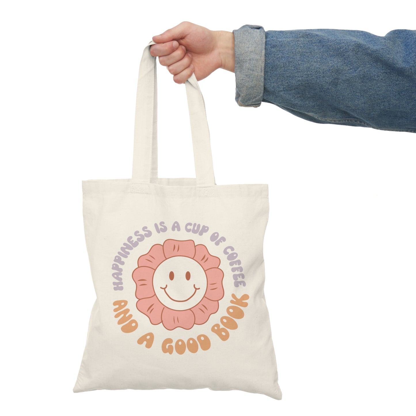 Happiness Is Coffee & A Good Book Tote Bag | Cozy Reader Gift