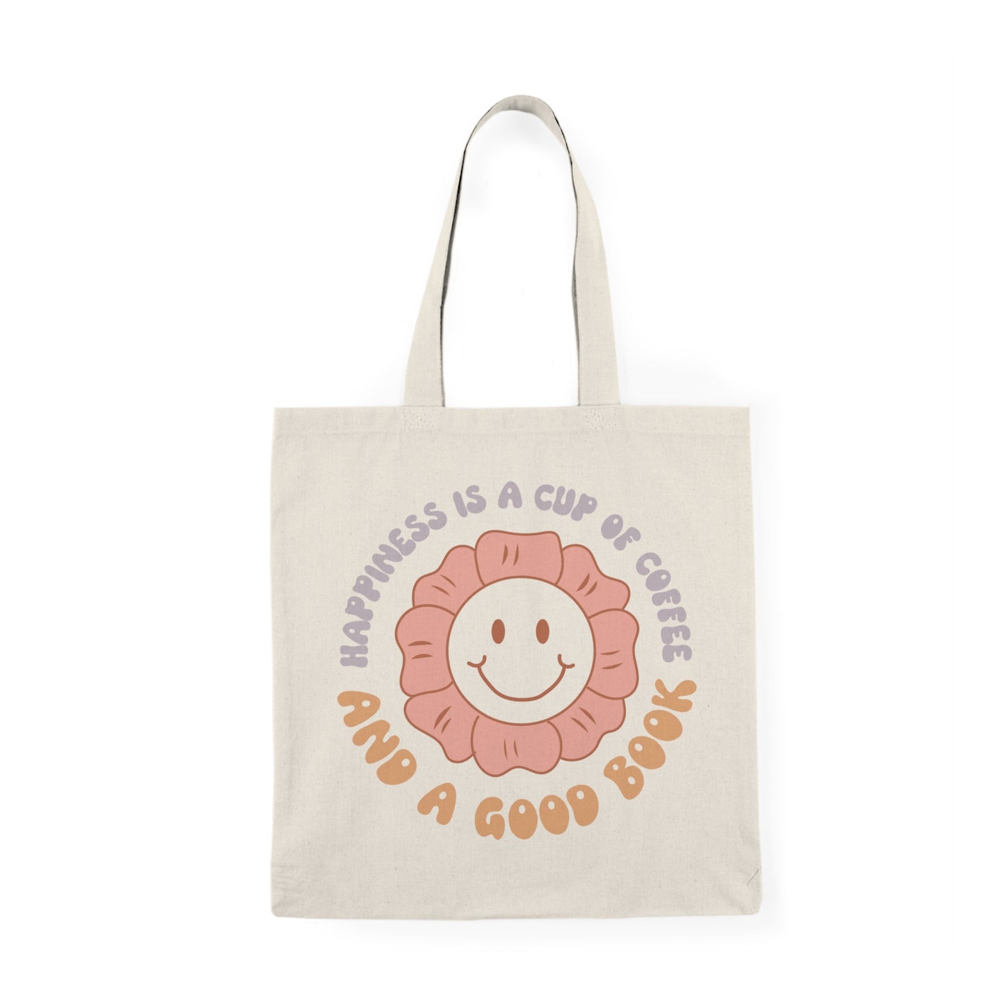 Happiness Is Coffee & A Good Book Tote Bag | Cozy Reader Gift