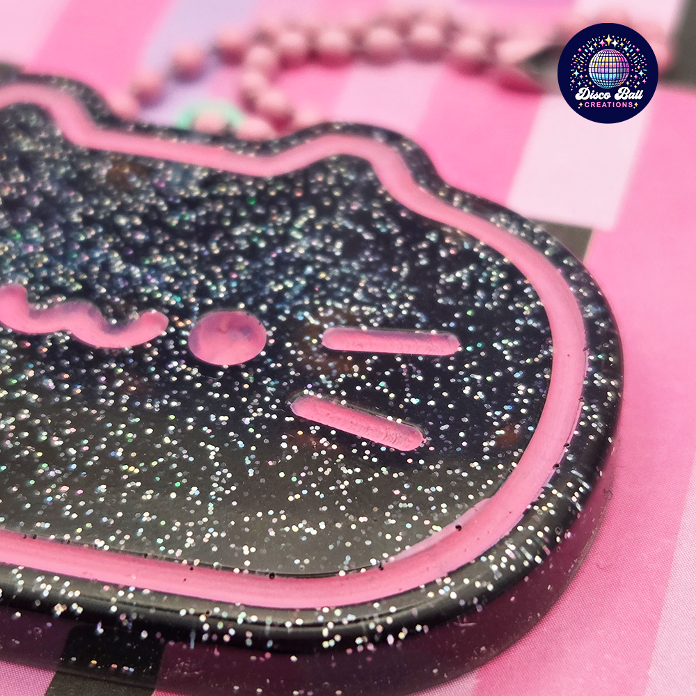 Kawaii Cat Keyrings - Glitter Keychains for Cat Lovers