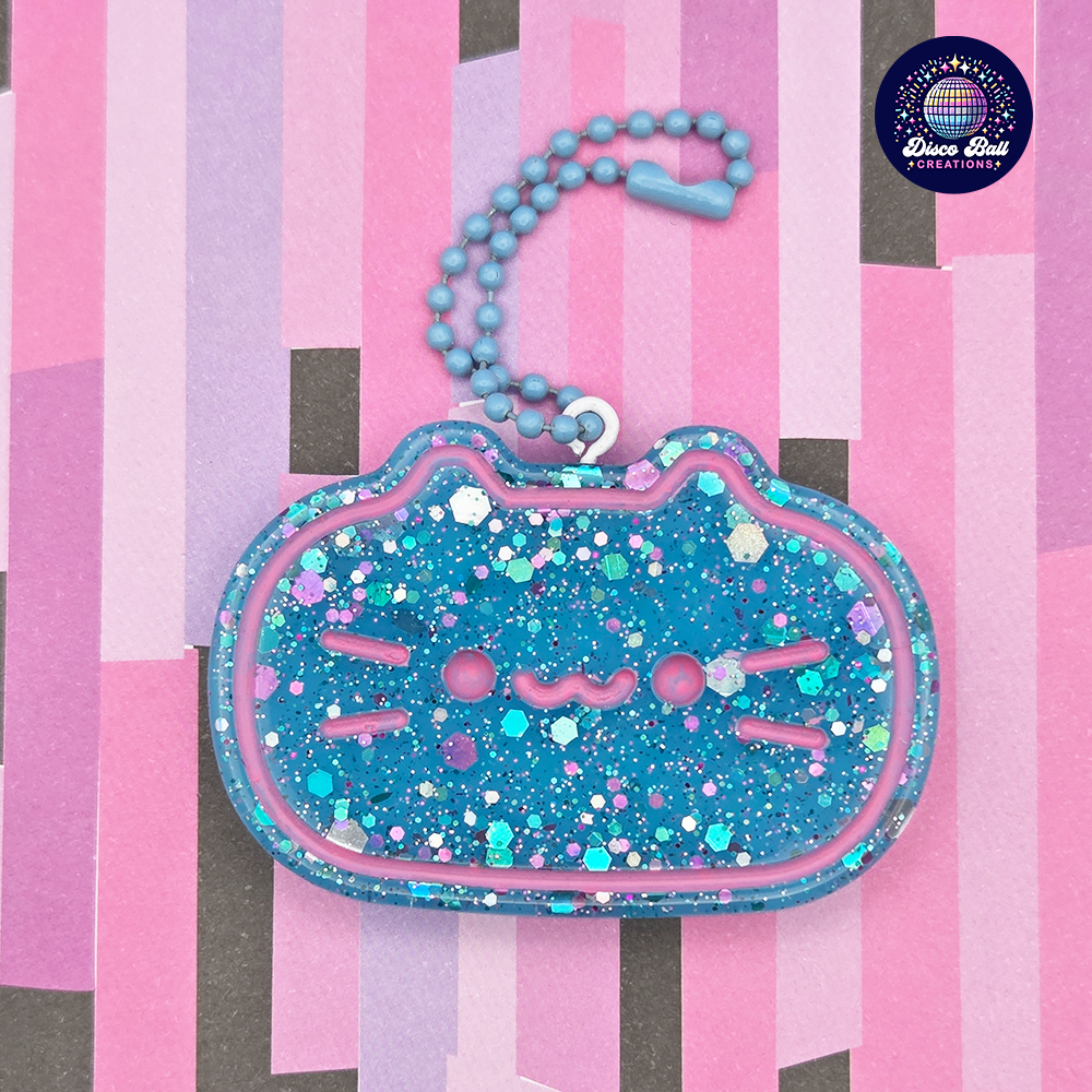 Kawaii Cat Keyrings - Glitter Keychains for Cat Lovers