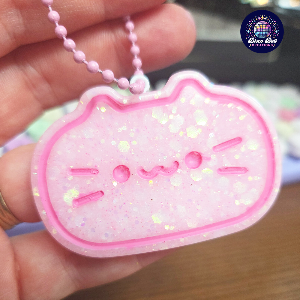Kawaii Cat Keyrings - Glitter Keychains for Cat Lovers