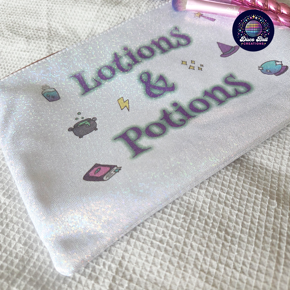 Enchanted Glitter Makeup Bag - Lotions & Potions Pouch