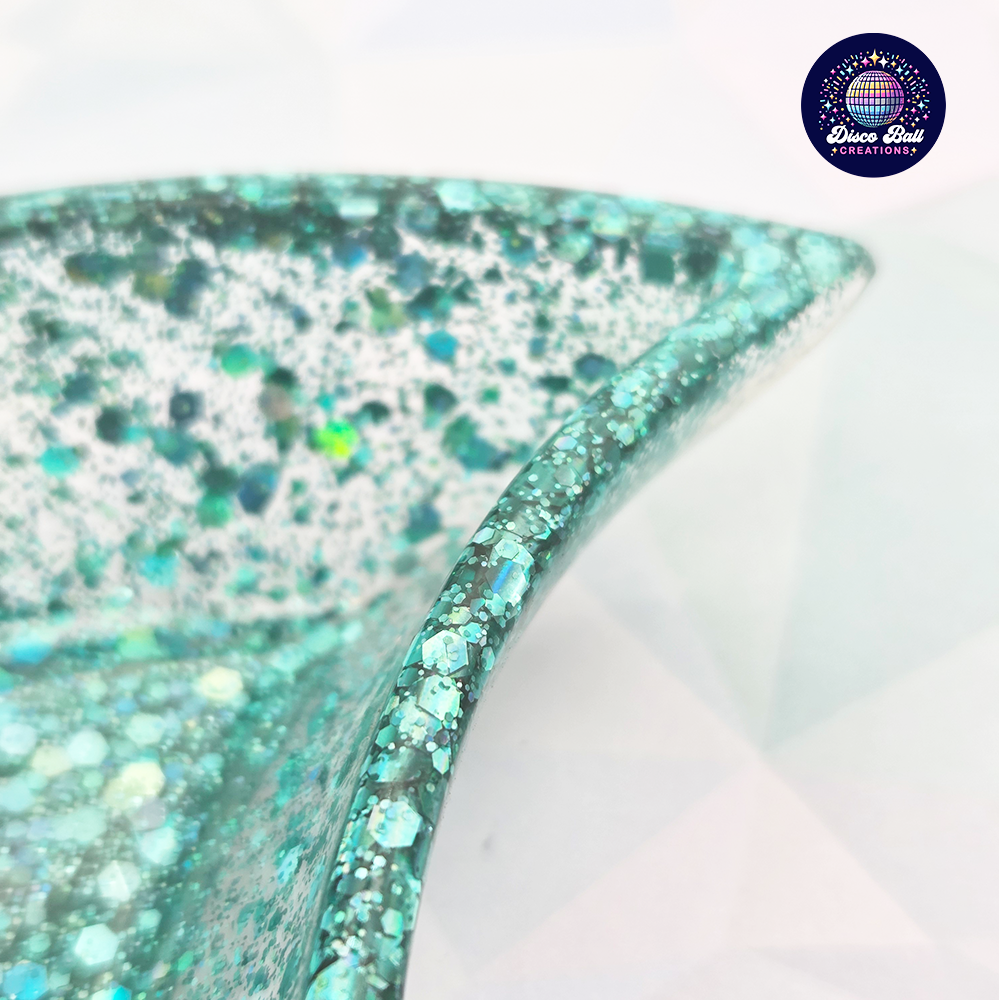 Celestial Crescent Dish - Sparkly Moon Resin Tray for Keepsakes