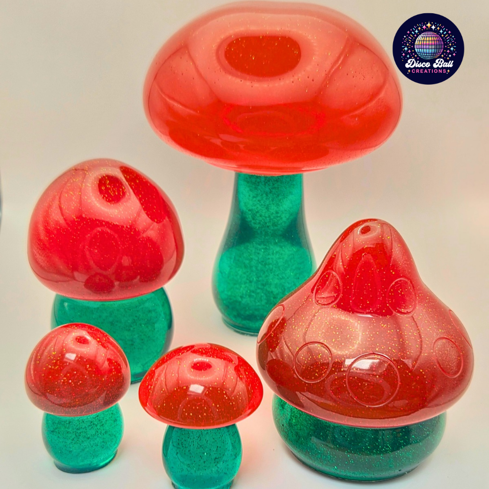 Enchanted Forest Toadstool Pot - Secret Stash Resin Box