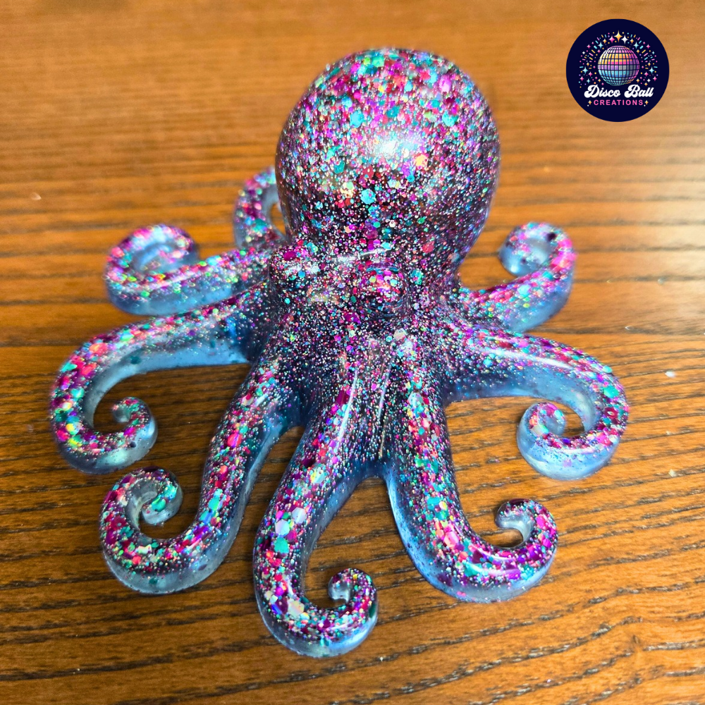Sparkling Resin Octopus - Custom Colour Twinkling Treasure