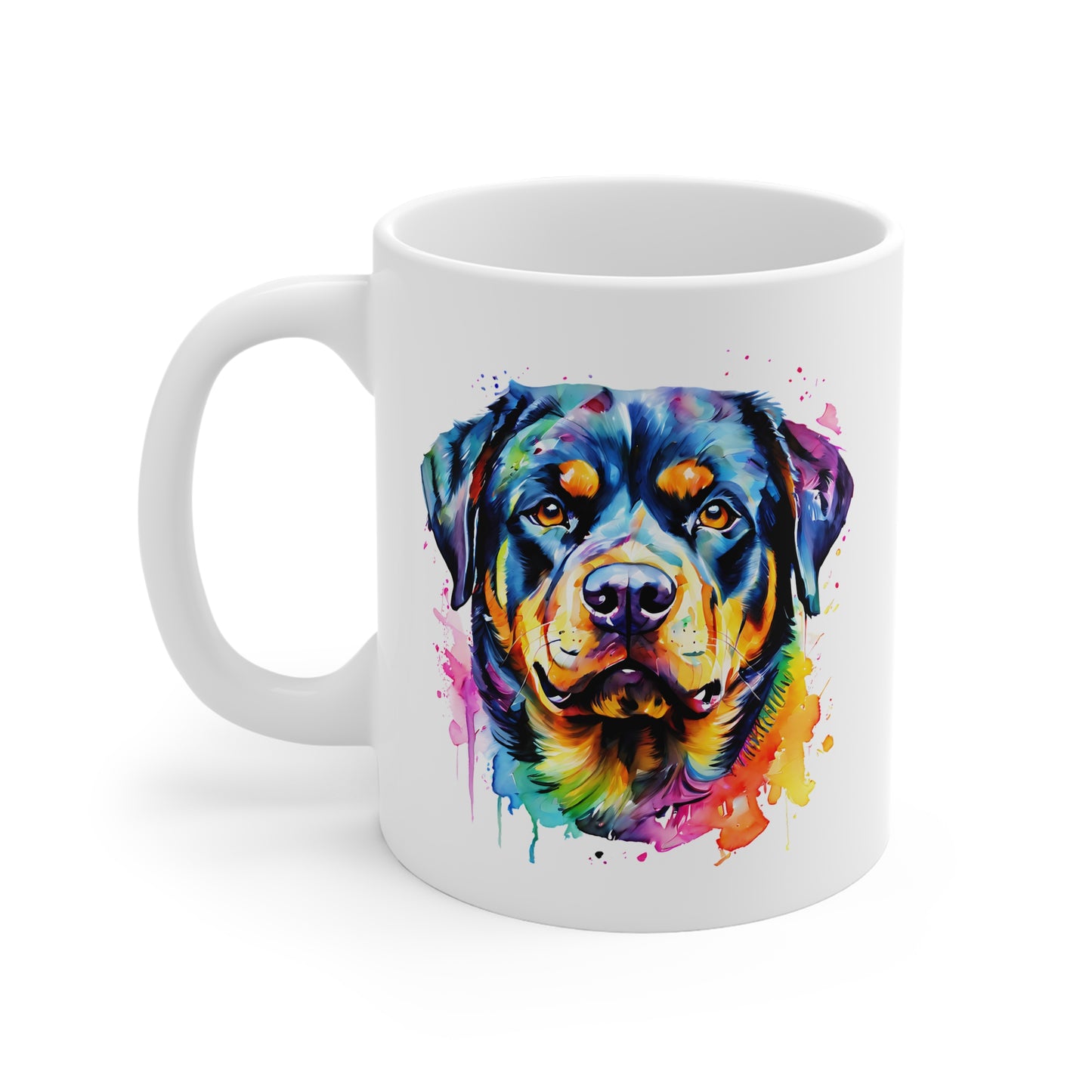 Rottweiler Mug – Watercolour Dog Art, Unique Gift for Rottweiler Lovers