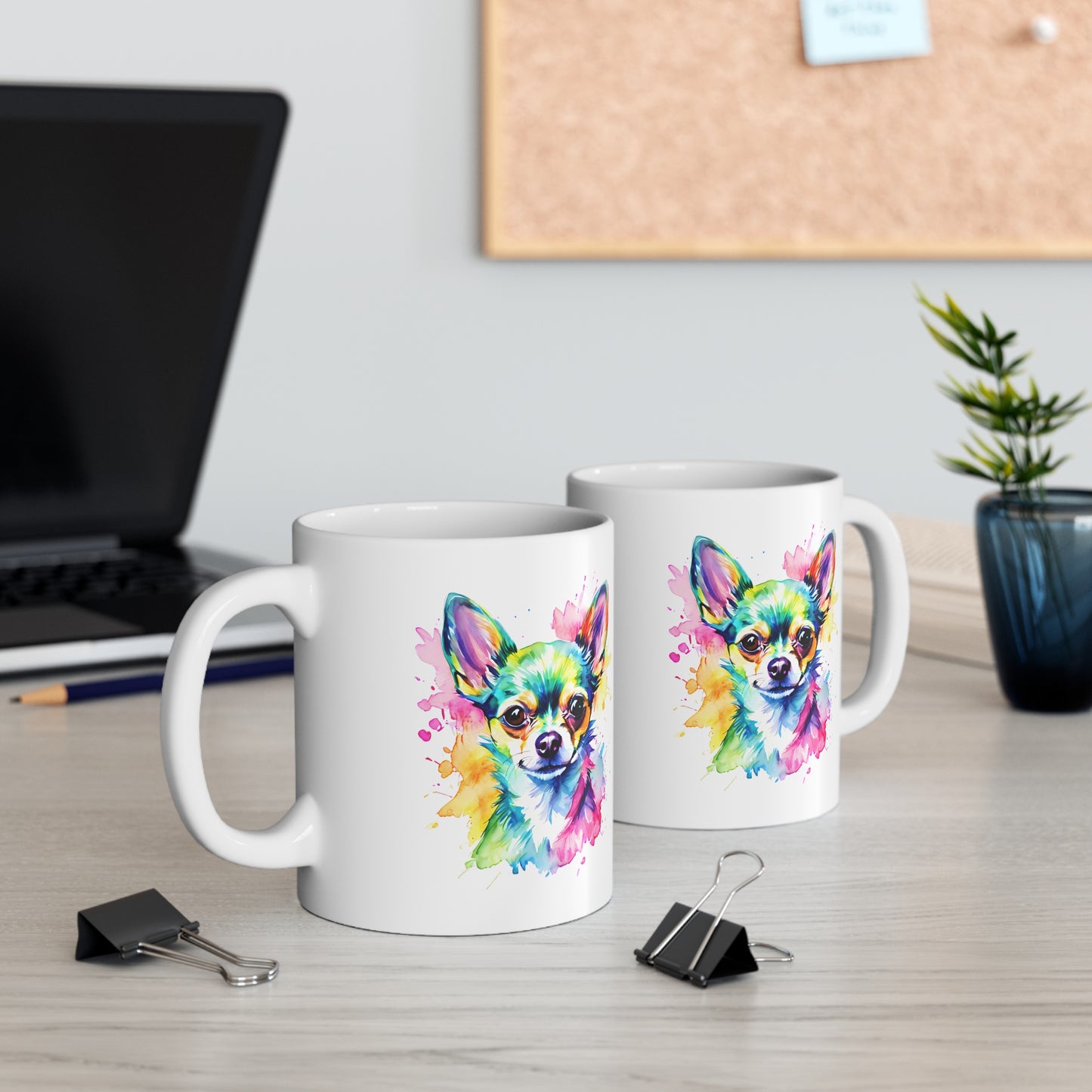 Chihuahua Colourful Watercolour Mug – Perfect Gift for Chihuahua Lovers