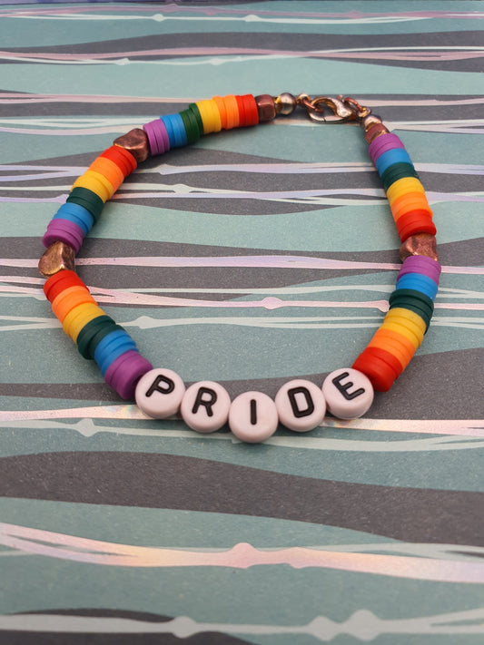 Handmade LGBTQ+ Pride Bracelets – Polymer Clay Beads – Choose Your Pride Flag Style