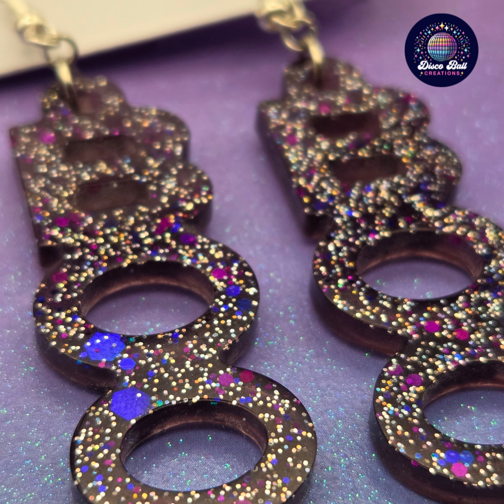 'BOO' Statement Earrings | Spooky Gothic Resin Jewellery | Unique Halloween Accessories
