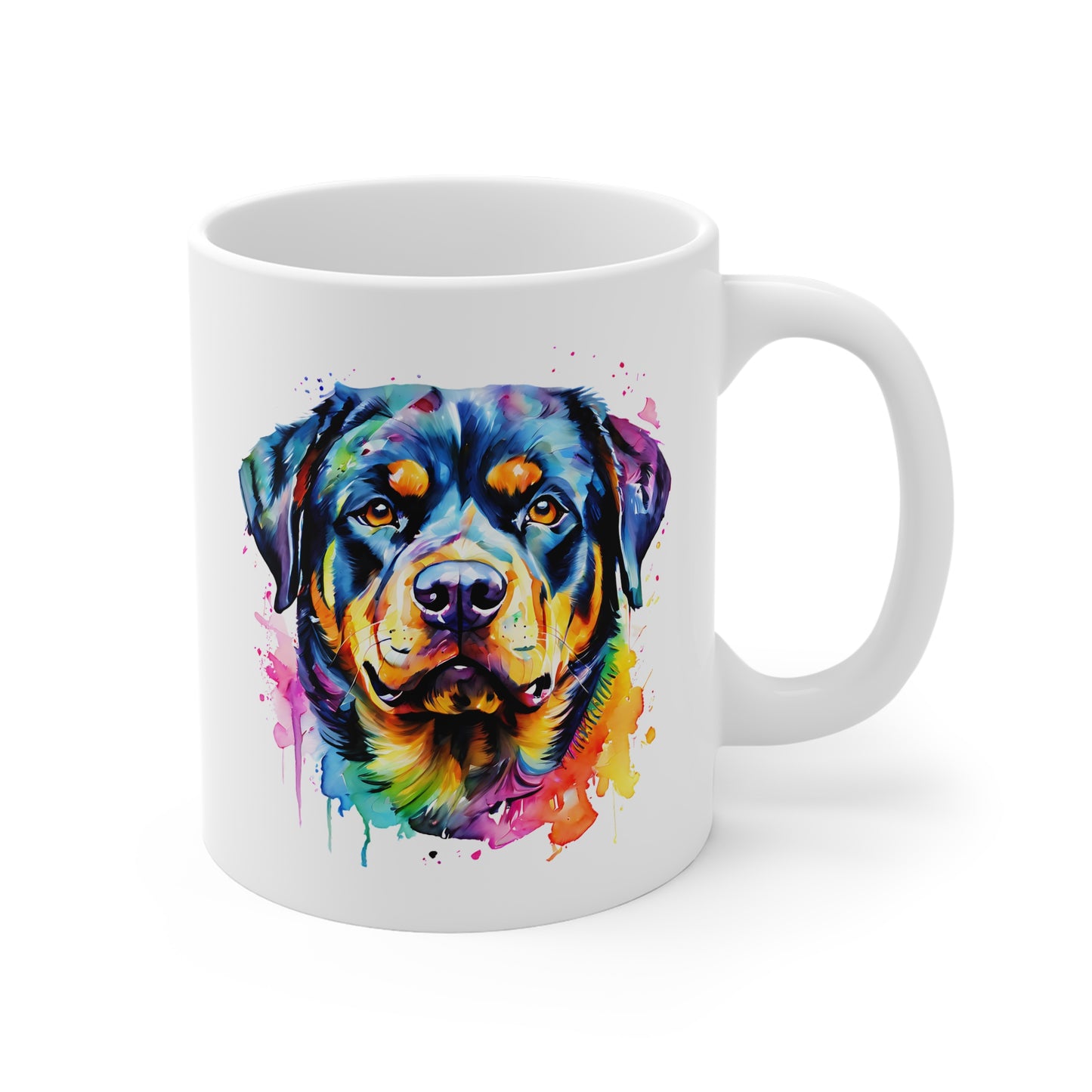 Rottweiler Mug – Watercolour Dog Art, Unique Gift for Rottweiler Lovers