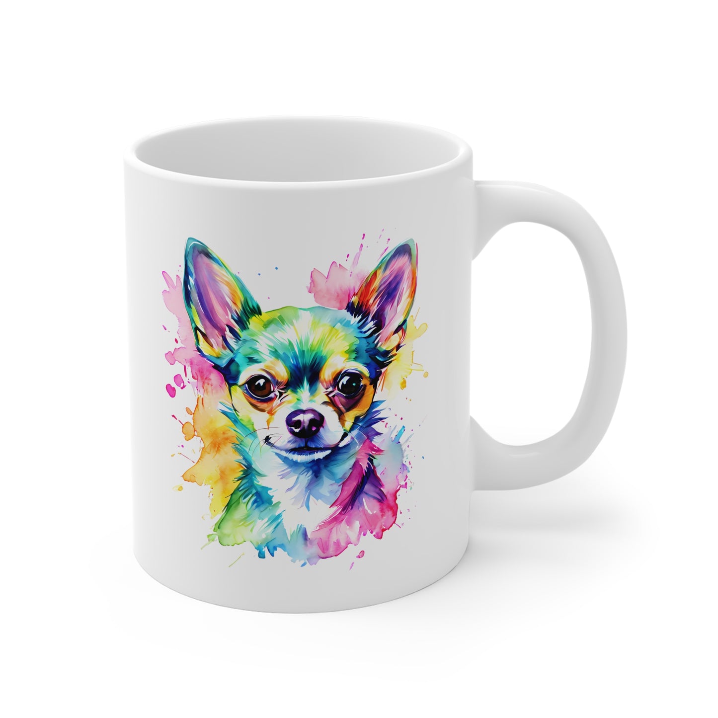 Chihuahua Colourful Watercolour Mug – Perfect Gift for Chihuahua Lovers