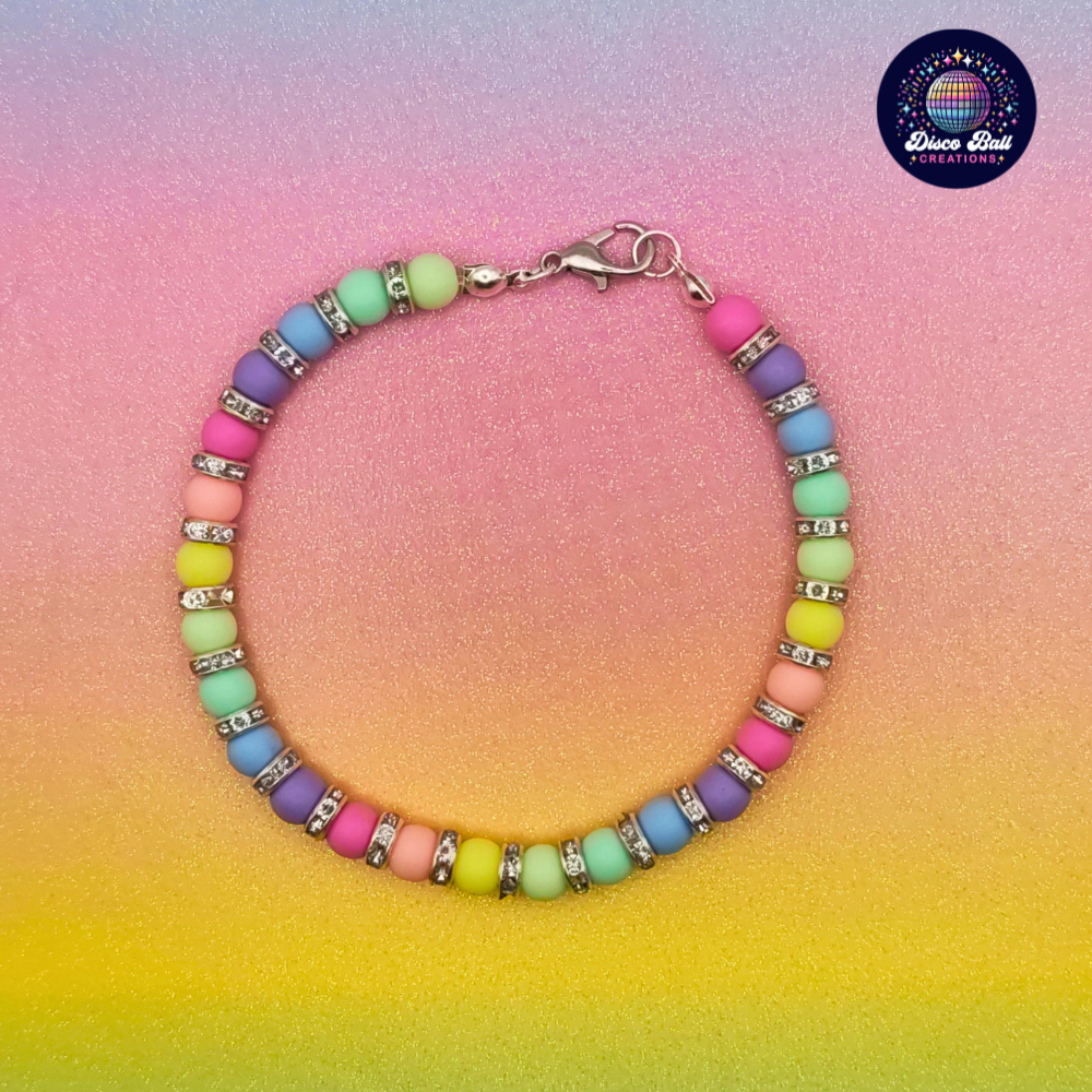 Matte Pastel Rainbow Stacking Bracelet