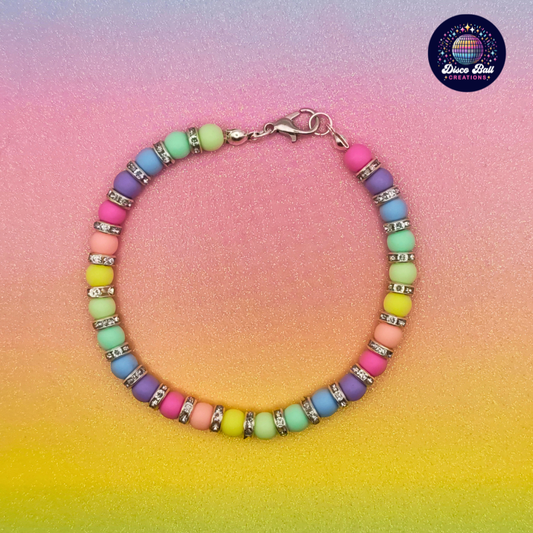 Matte Pastel Rainbow Stacking Bracelet