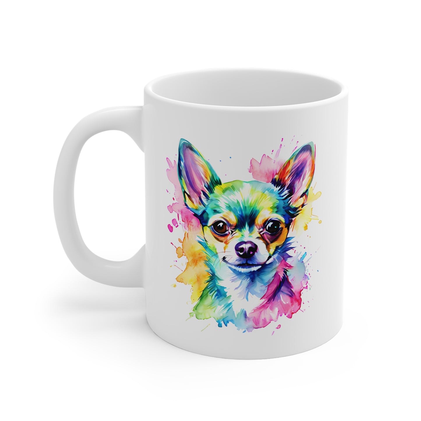 Chihuahua Colourful Watercolour Mug – Perfect Gift for Chihuahua Lovers