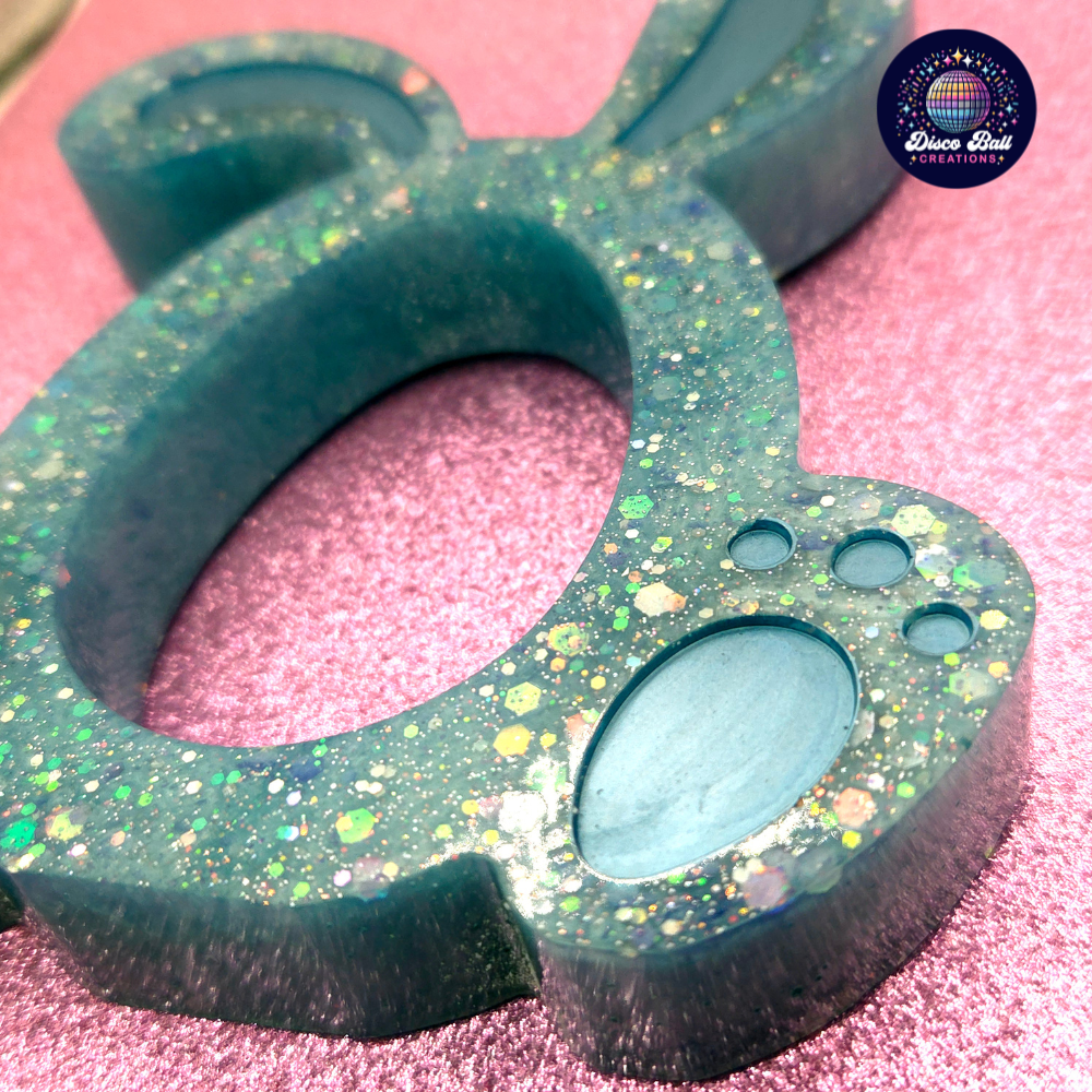 Sparkly Hand-crafted Bunny Egg Holder