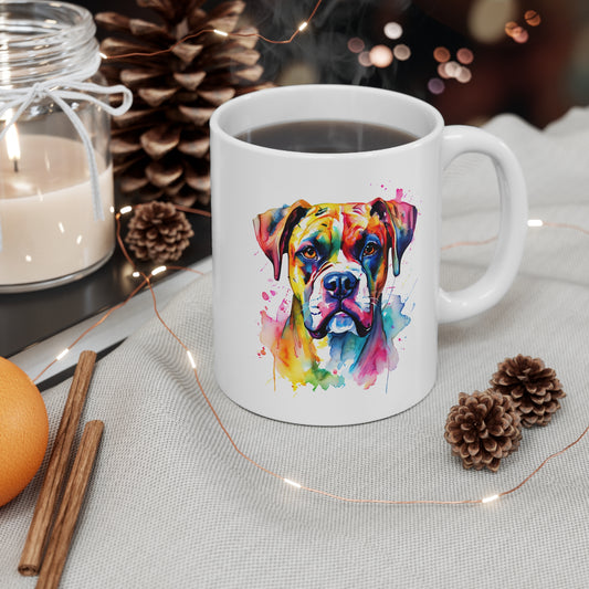 Boxer Dog Colourful Watercolour Mug - Perfect Gift for Boxer Lovers