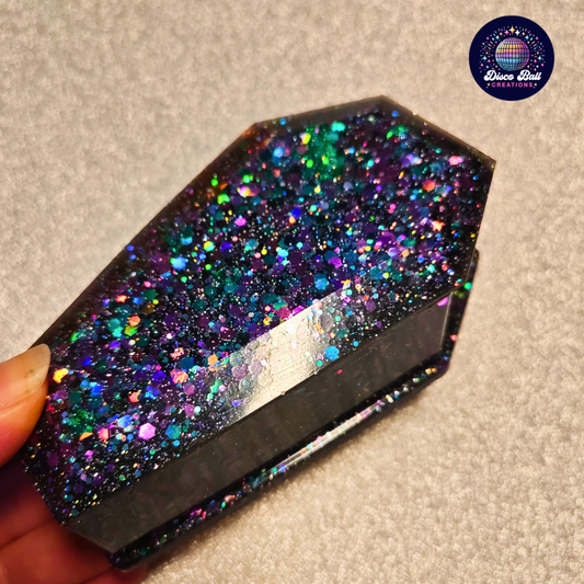 Mini Coffin Storage Box - Spooky Glitter Trinket Holder
