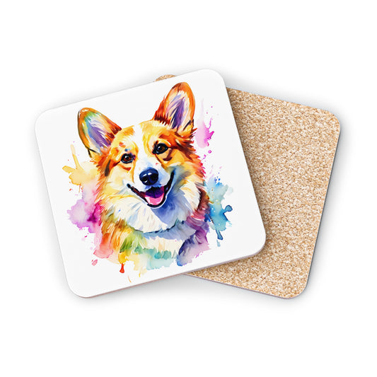 Corgi Coaster – Colourful Watercolour Dog Art Gift for Dog Lovers