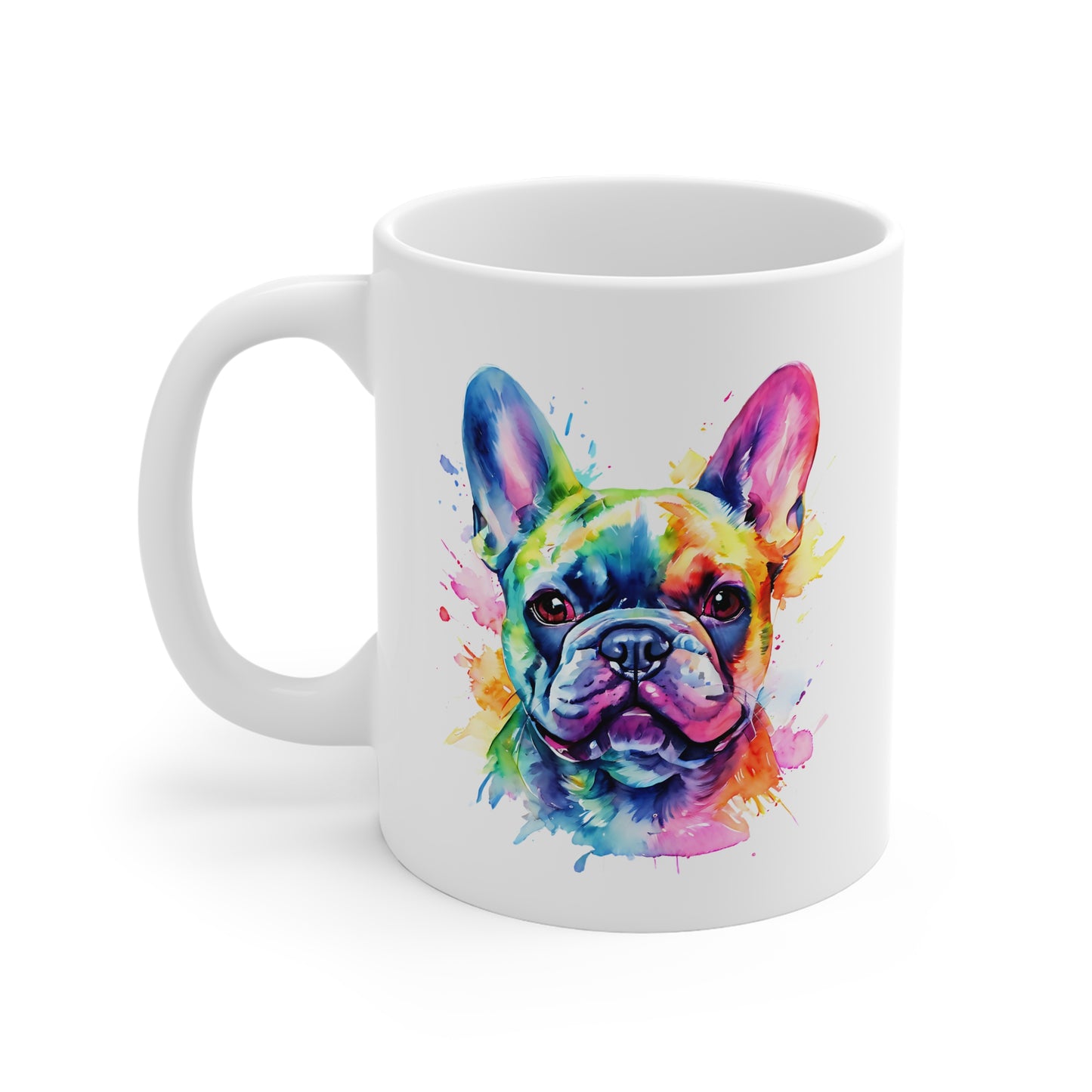 French Bulldog Mug – Colourful Watercolor Dog Art Gift for Frenchie Lovers