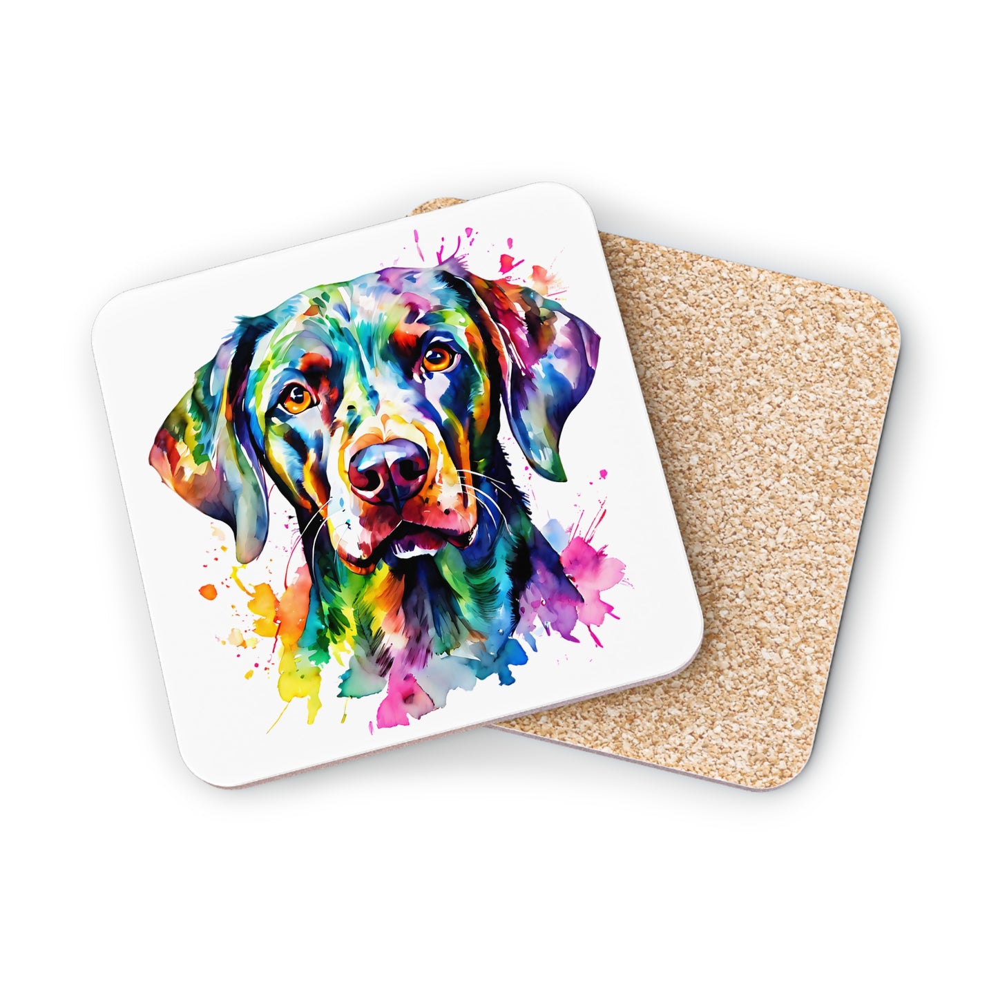 German Shorthaired Pointer Coaster – Colourful Watercolour Dog Art Gift for Dog Lovers