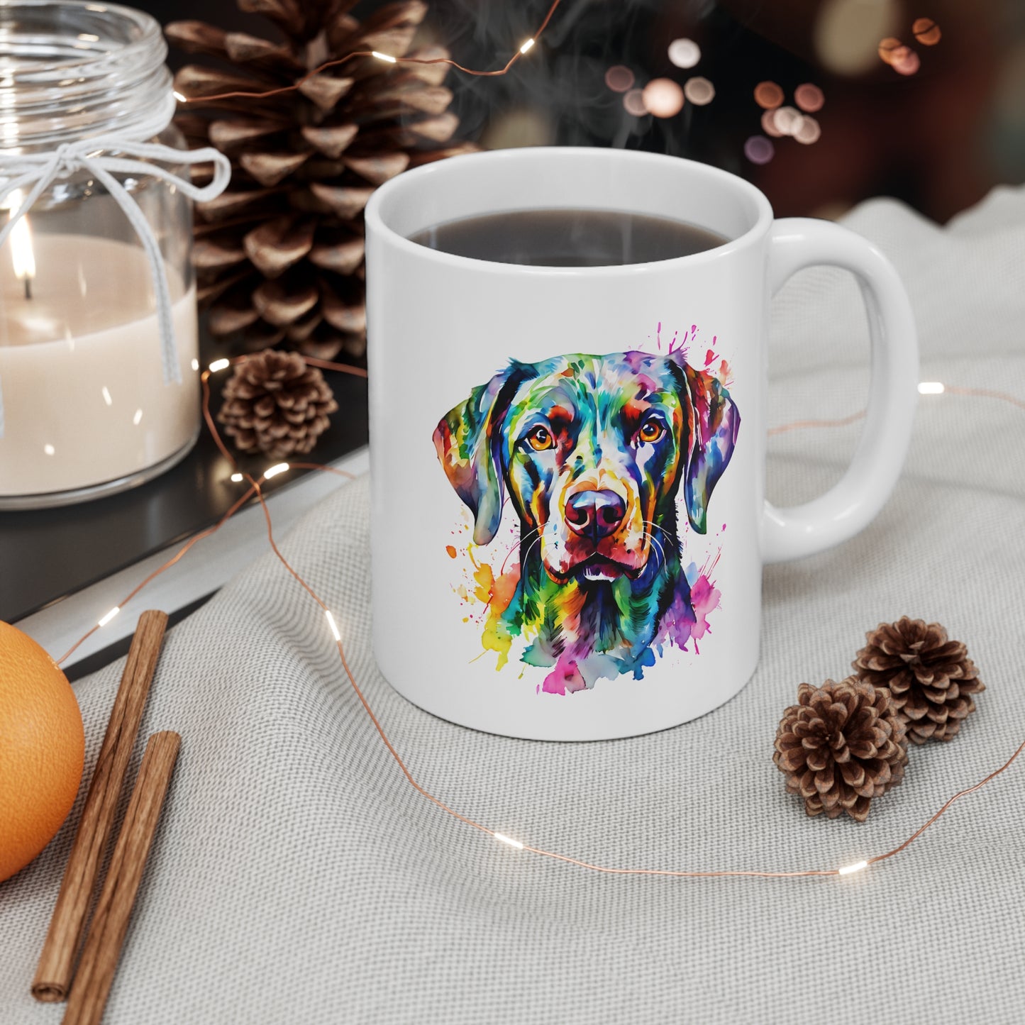 German Shorthaired Pointer Mug – Colourful Watercolour Dog Art Gift for Dog Lovers