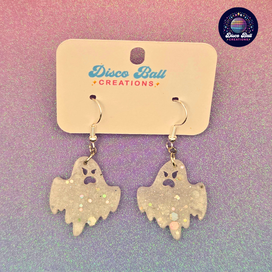 The Boo Crew Ghost Earrings | Spooky Cute Resin Jewellery | Halloween Accessories