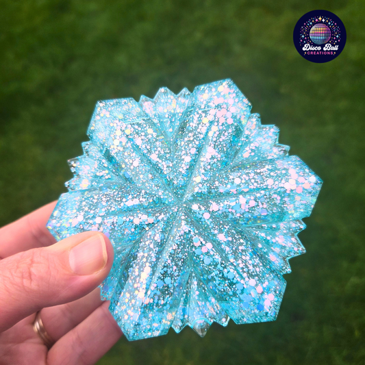 Snowflake Pot - Glitter Resin Jewellery Box & Christmas Décor