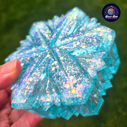 Snowflake Pot - Glitter Resin Jewellery Box & Christmas Décor