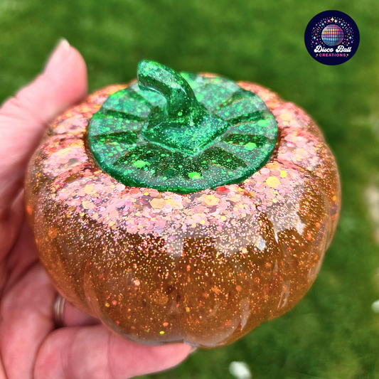 Glitter Resin Pumpkin Pot
