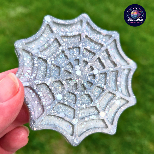 Glitter Spiderweb Coaster