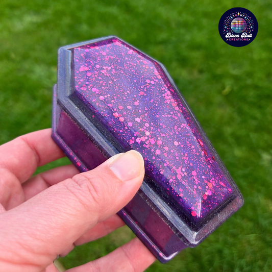 Mini Coffin Storage Box - Spooky Glitter Trinket Holder