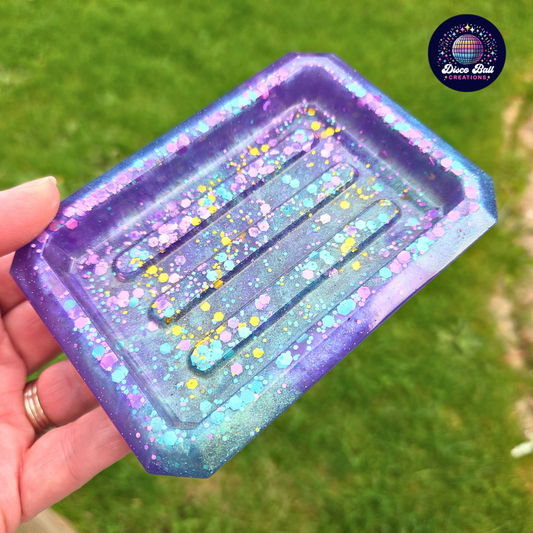 Glitter Resin Soap Dish