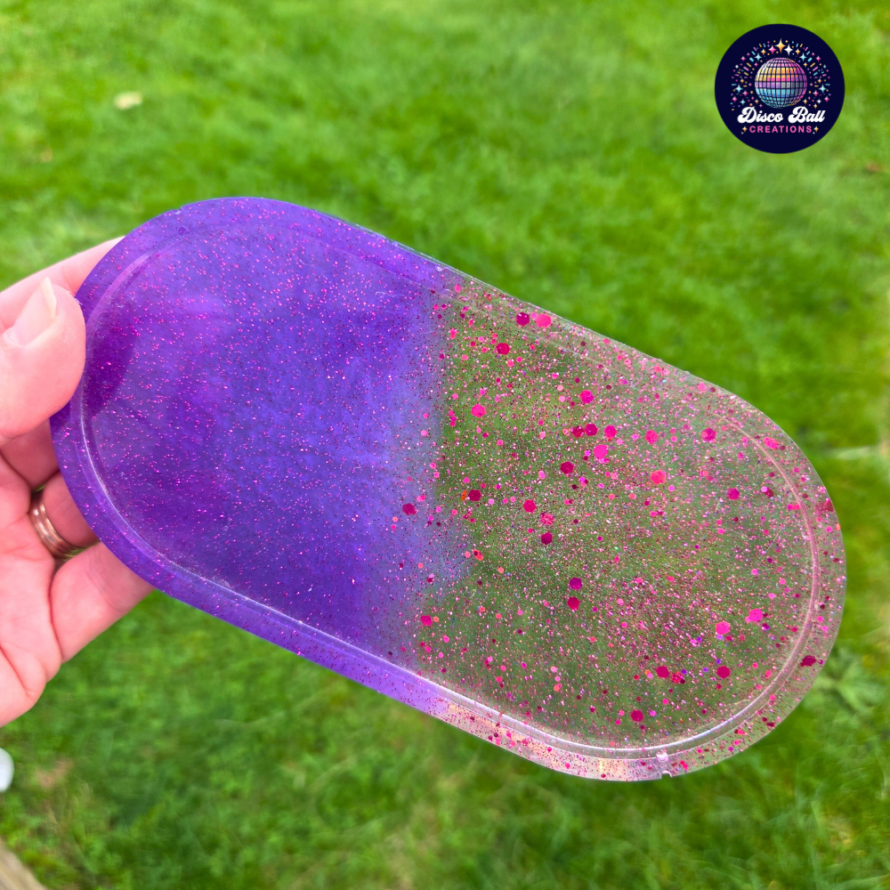 Sparkle & Store: Large Resin Trinket Tray - Custom Colours