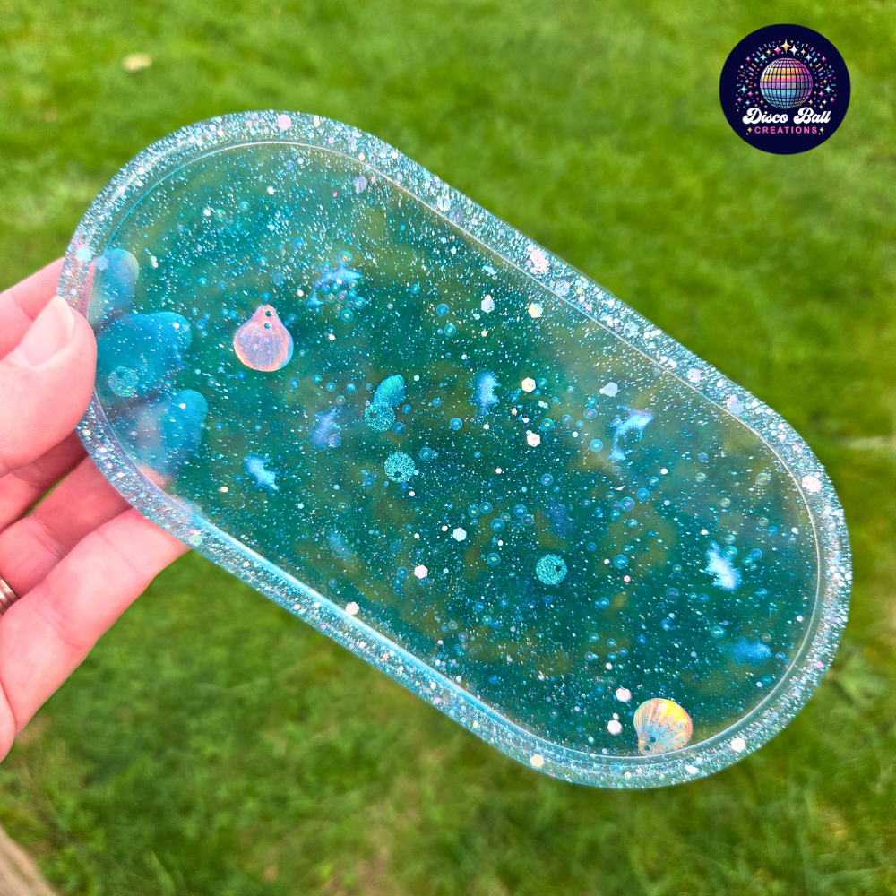 Sparkle & Store: Large Resin Trinket Tray - Custom Colours