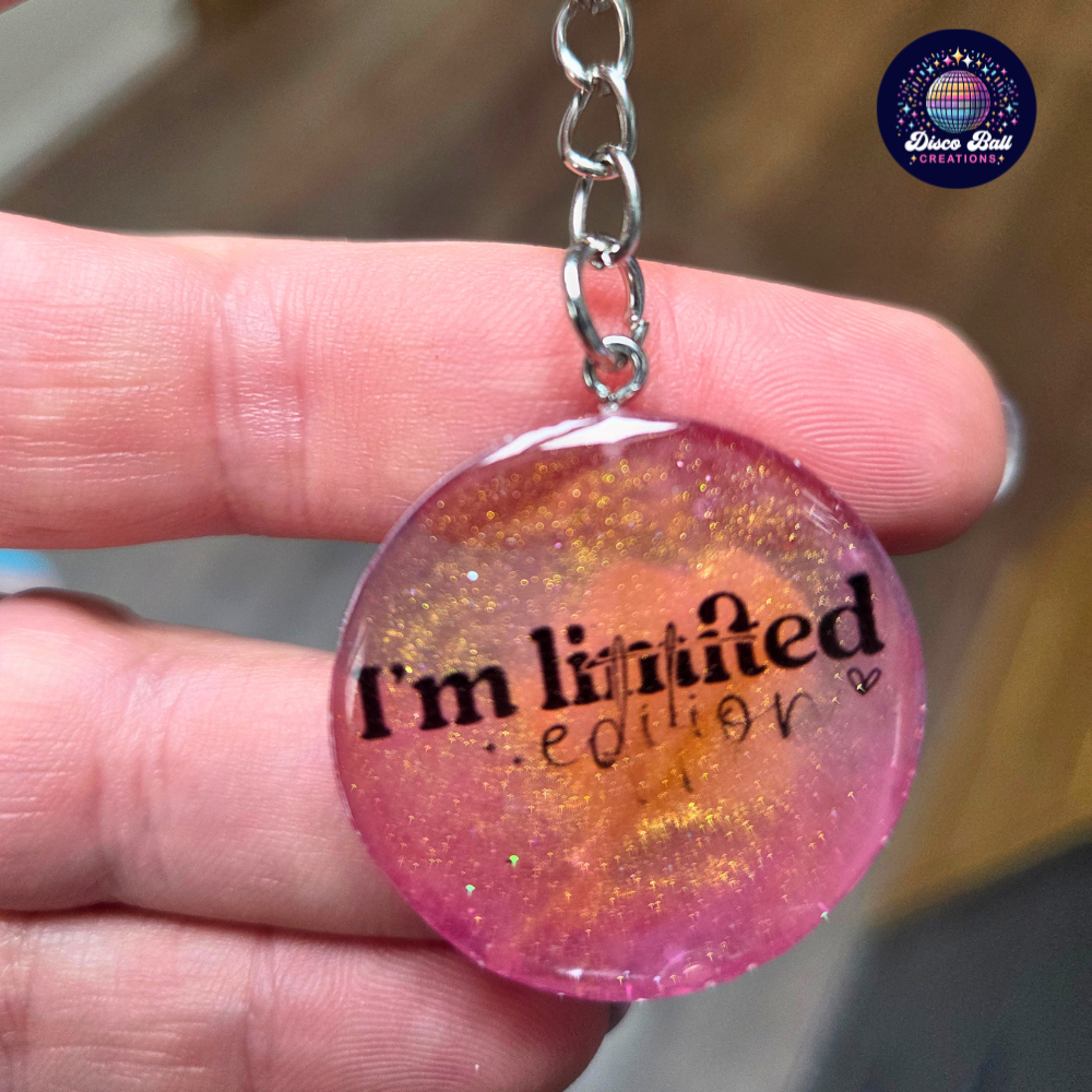 Handmade Resin Inspirational Quote Keyring - Positive Affirmation Keychain