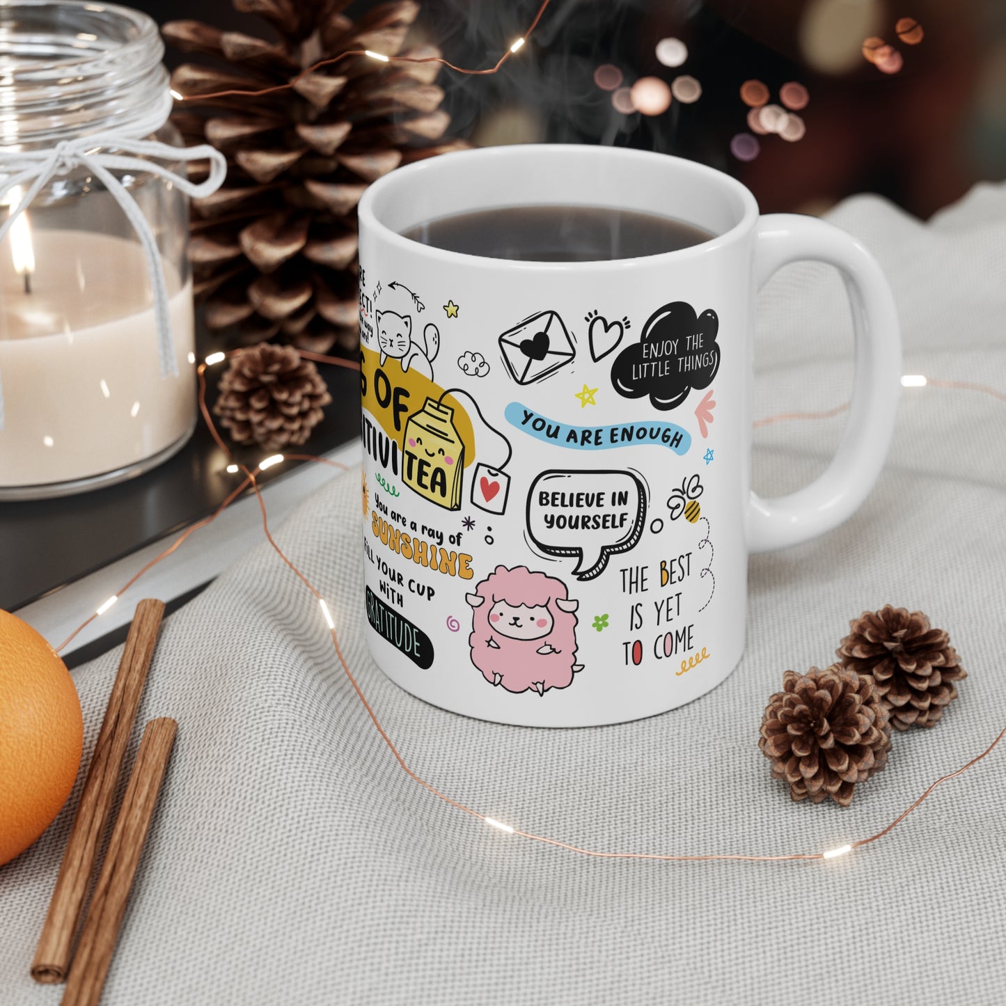 Mug of PositiviTEA – Cute & Uplifting Motivational Mug