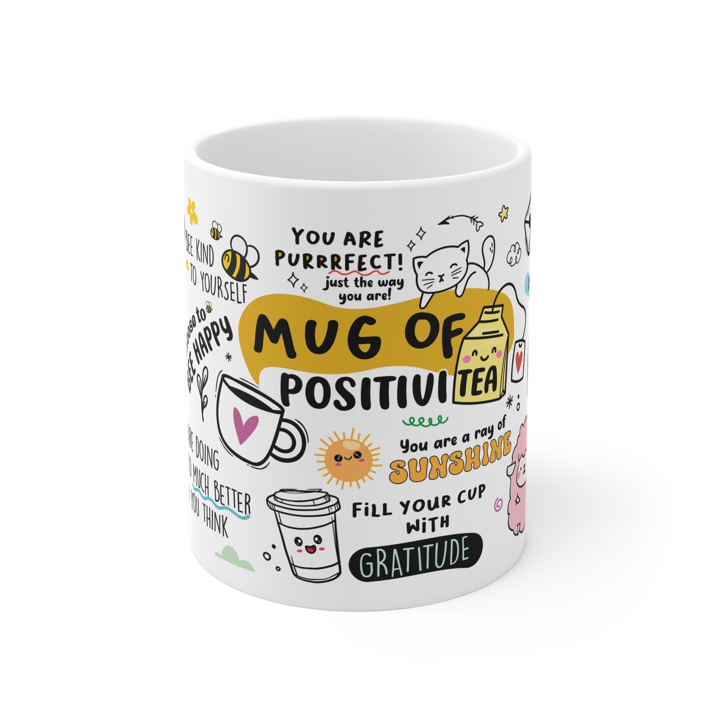 Mug of PositiviTEA – Cute & Uplifting Motivational Mug