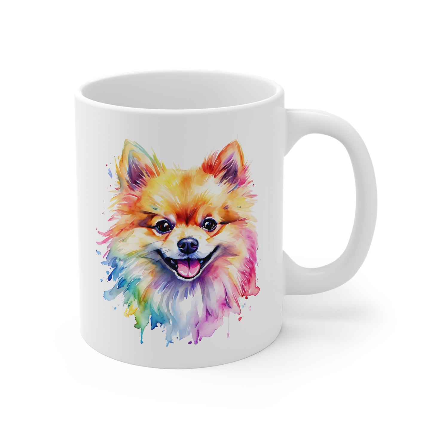 Pomeranian Mug – Colourful Watercolour Dog Art Gift for Dog Lovers