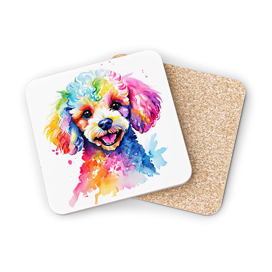 Poodle Coaster – Colourful Watercolor Dog Art Gift for Dog Lovers