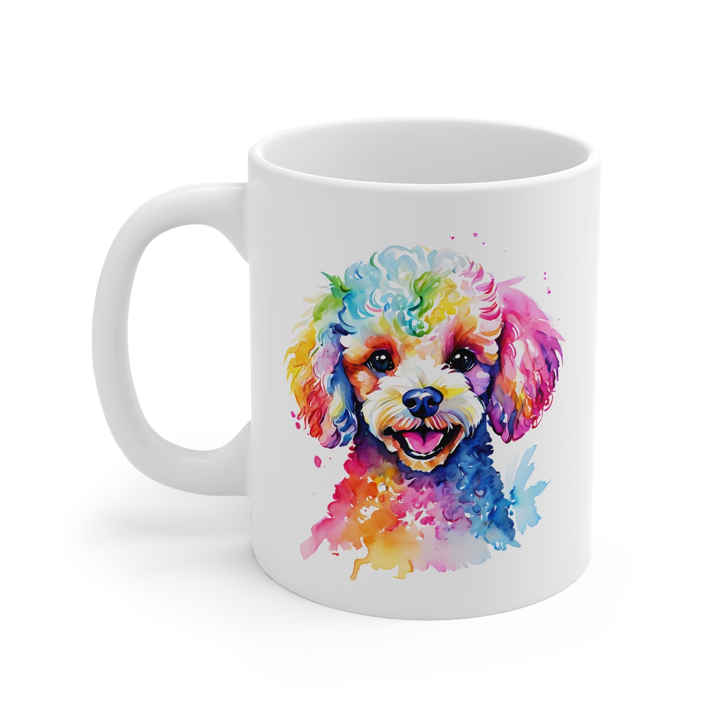 Poodle Mug – Colourful Watercolour Dog Art Gift for Dog Lovers