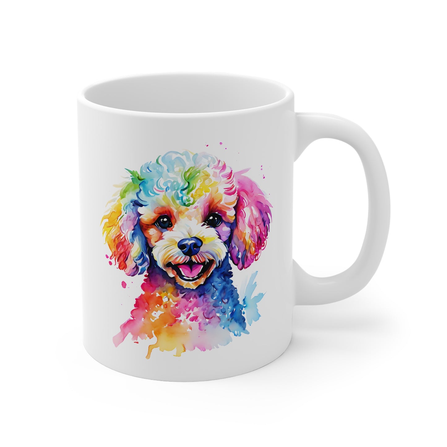 Poodle Mug – Colourful Watercolour Dog Art Gift for Dog Lovers