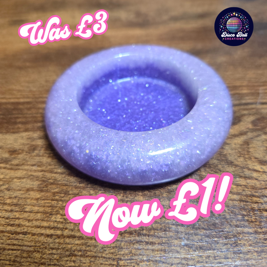 SALE - Purple round Tealight Holder