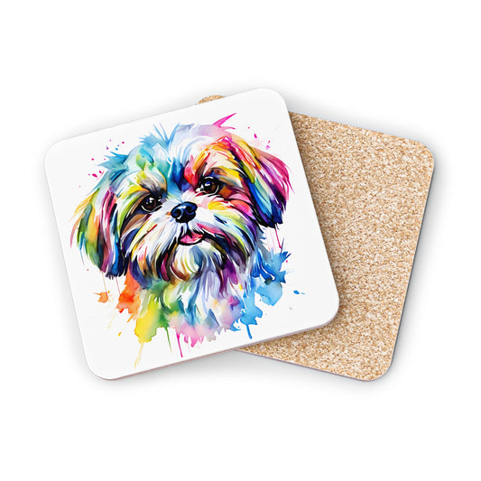 Shih-Tzu Coaster – Colourful Watercolour Dog Art Gift for Dog Lovers