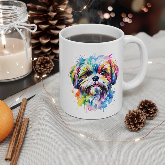 Shih-Tzu Mug – Colourful Watercolour Dog Art Gift for Dog Lovers