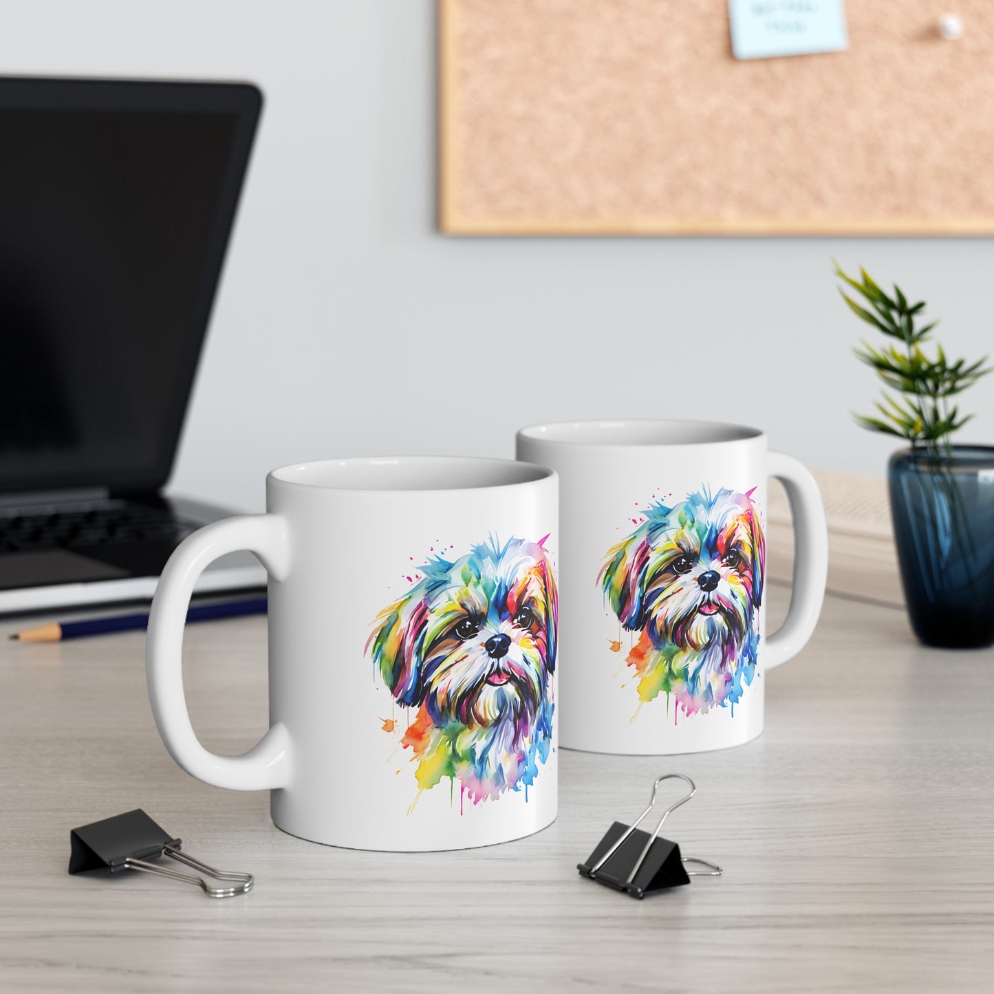 Shih-Tzu Mug – Colourful Watercolour Dog Art Gift for Dog Lovers